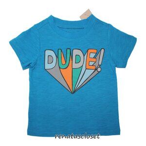 First Impressions Baby Boys' Dude! Graphic Printed Short-Sleeve T-Shirt NWT